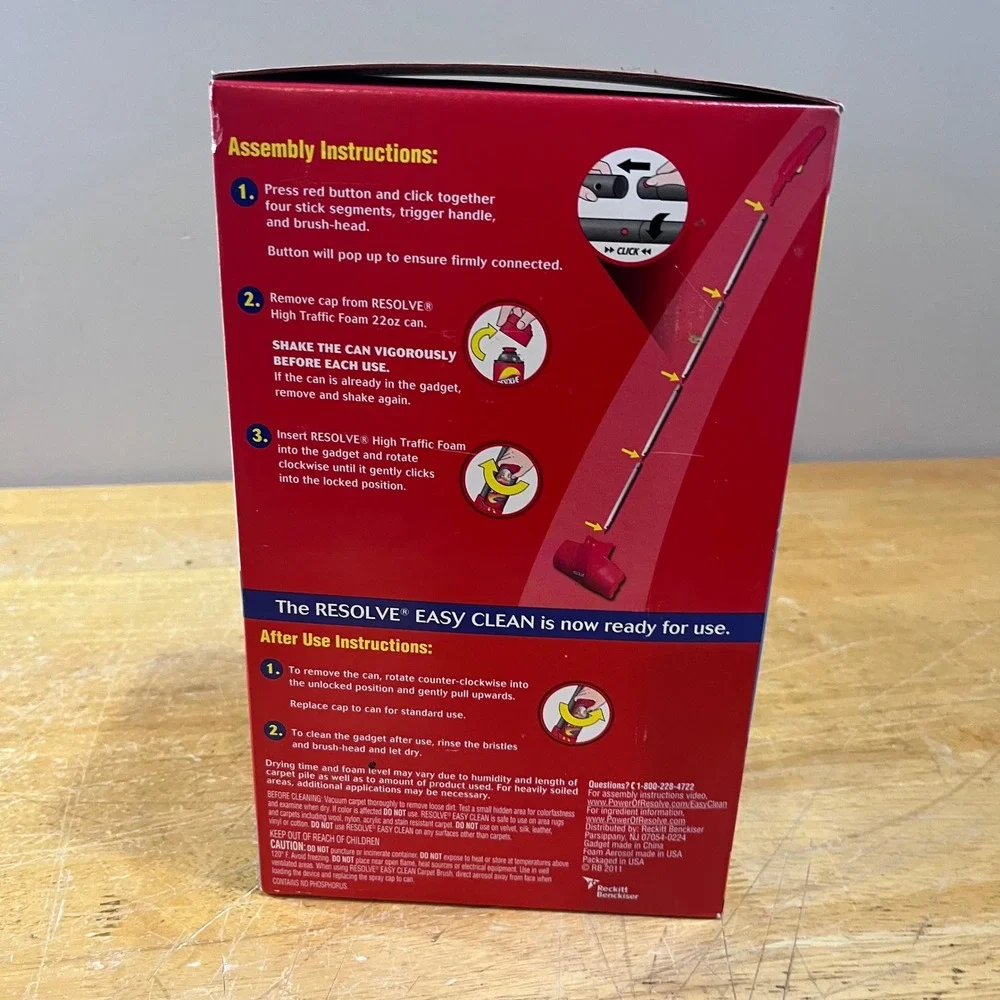 Resolve Easy Clean Carpet Cleaning System Tool & 22oz High Traffic Foam New NIB - Picture 4 of 5